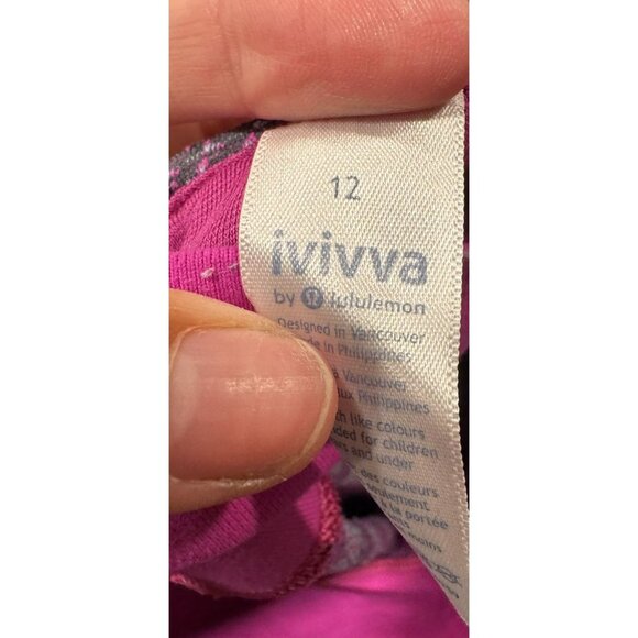 Ivivva By Lululemon Purple Pink Leggings Size 12 EUC - Picture 3 of 3